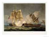 Capture of La Forte, February 28th 1799, for J. Jenkins's "Naval Achievements" Giclee Print by Thomas Whitcombe