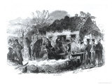 The Ejectment, from "The Illustrated London News," 16th December 1848 Giclee Print by Robert Thomas Landells