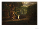 Satan Tempting Eve, from "Paradise Lost" by John Milton Giclee Print by John Martin