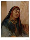 Portrait of a Middle Eastern Girl, circa 1859 reproduction procédé giclée par Frederick Goodall