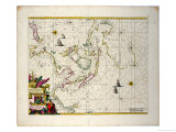 East Indies: Sea and Coastal Chart Extending from Southern India to Japan Giclee Print by Frederick de Wit