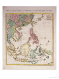 Southern Asia from China to New Guinea Lámina giclée por Johannes & Mortier Covens