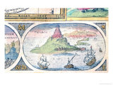 View of Pharos at the Mouth of the Nile, Famous for Its Lighthouse Built Between 300 and 280 BC Giclee Print by Guillaume & Jean Bleau