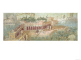 Lakeside or Seaside Villa Landscape, from Stabiae, 1st Century AD Reproduction procédé giclée