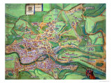 Map of Rome, from "Civitates Orbis Terrarum" by Georg Braun and Frans Hogenberg, 1570 Giclee Print by Joris Hoefnagel