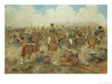 The Battle of Waterloo, June 18th 1815 Reproduction procédé giclée par John Augustus Atkinson