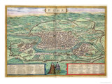 Map of Rome, from "Civitates Orbis Terrarum" by Georg Braun and Frans Hogenberg, circa 1572 Giclee Print by Joris Hoefnagel