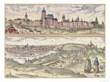 View of Prague Showing the Imperial Palace and the Vltava River Giclee Print