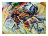 Dynamism of a Cyclist (Dinamismo Di Un Ciclista) 1913 (Oil on Canvas) Giclee Print by Umberto Boccioni
