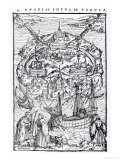 Map of the Island of Utopia, Book Frontispiece Giclee Print