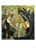 Panel of the Descent into Limbo, from the Altarpiece of the Convent of Santo Sepulchro, Zaragoza Giclee Print by Jaume Serra