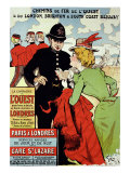 Reproduction of a Poster Advertising Trains from Paris to London, 1899 Giclee Print by Jules-Alexandre Grün