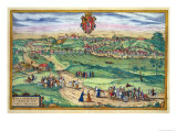 Town Plan of Grodno, from "Civitates Orbis Terrarum" by Georg Braun and Frans Hogenberg, circa 1572 Giclee Print by Joris Hoefnagel