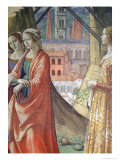 The Visitation, Detail of The City and Women, from The Life of St. John The Baptist, 1490 (Detail) ジクレープリント - ロブスティ・ギルランダイオ