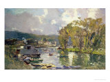 Along the Seine at Meudon, circa 1893 Giclee Print by Albert-Charles Lebourg