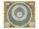 Ptolemaic System, from "The Celestial Atlas, or the Harmony of the Universe" Giclée-Druck von Andreas Cellarius