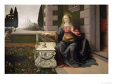 Virgin Mary, from the Annunciation, 1472-75 (Detail) reproduction procédé giclée par Leonardo da Vinci 