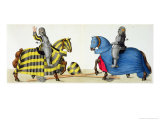 Two Knights at a Tournament, Plate from "A History of the Development and Customs of Chivalry" Giclee Print by Friedrich Martin Von Reibisch