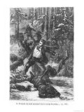 The Frenchman was Able to Flatten Three of Them with a Punch Giclee Print by L Bennet