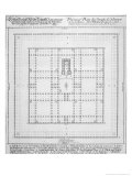 Plan of the Temple of Solomon, Jerusalem, Fron "Entwurf Einer Historischen Architektur," 1721 Giclee Print by Johann Bernhard Fischer Von Erlach