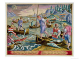 Fishing with Nets and Tridents in the Bay of Naples Giclee Print by Jan van der Straet Fishing with Nets and Tridents in the Bay of Naples Giclee Print by Jan van der Straet