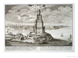 Lighthouse at Alexandria, Built by Ptolemy the Great, Egypt reproduction procédé giclée par Johann Bernhard Fischer Von Erlach