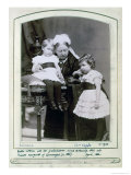 Queen Victoria with Her Grandchildren, Prince Arthur and Princess Margaret of Connaught April 1886 reproduction procédé giclée par Alexander Bassano