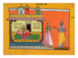 Krishna Arriving at Radha's House, Illustration from a Manuscript of the Krishna Arriving at Radha's House, Illustration from a Manuscript of the