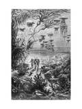 Illustration from "20,000 Leagues under the Sea" reproduction procédé giclée par Alphonse Marie de Neuville