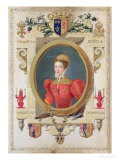 Portrait of Mary Queen of Scots from "Memoirs of the Court of Queen Elizabeth," Published in 1825 Reproduction procédé giclée par Sarah Countess Of Essex