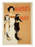 Reproduction of a Poster Advertising the May Issue of "Harper's Magazine," 1897 reproduction procédé giclée par Edward Penfield