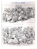 Caricature of a Family Dinner Before and After Having Talked About The Dreyfus Affair, c. 1894 Lámina giclée por Emmanuel Poire Caran D'ache Caricature of a Family Dinner Before and After Having Talked About The Dreyfus Affair, c. 1894 Lámina giclée por Emmanuel Poire Caran D'ache