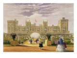 Eastern View of the Castle and Garden, Windsor Castle, 1838 Giclee Print by James Baker Pyne