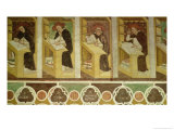 Four Dominican Monks at Their Desks Giclee Print by Tommaso Da Modena 
