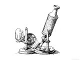 Robert Hooke's Microscope, Giclee Print
