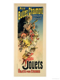 Reproduction of a Poster Advertising "New Year Gifts at the Buttes Chaumont" Reproduction procédé giclée par Jules Chéret