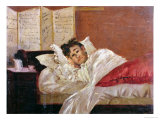 Arthur Rimbaud in His Bed in Brussels Giclee Print by Jef Rossman