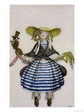 Costume for the Puppet Girl, from La Boutique Fantastique, 1917 reproduction procédé giclée par Leon Bakst