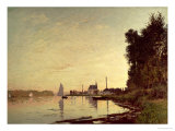 Argenteuil, Late Afternoon Giclée-tryk af Claude Monet