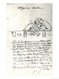 Ultissima Verba, Drawing of Arthur Rimbaud Giclee Print by Paul Verlaine