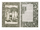 Adam and Eve, from "The Works of Chaucer," Published by Kelmscott Press, 1896 reproduction procédé giclée par William Morris