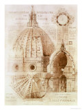 Plan, Section and Elevation of Florence Cathedral Giclee Print by Eugene Duquesne