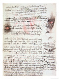 Manuscript Page from Codici Rari III 35.2 Giclee Print by Leonardo da Vinci 