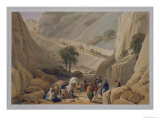 The Troops Emerging from The Narrow Part of The Defile in The Koojah Pass Lámina giclée por James Atkinson