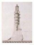 Edystone Lighthouse Giclee Print by Henry Winstanley