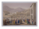 The Durbar-Khaneh of Shah Shoojah-Ool-Moolk, at Caubul, from "Sketches in Afghaunistan" reproduction procédé giclée par James Atkinson