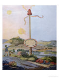 Wanderers, This Land is Free, Reproduction of an Original Watercolour Done in 1792, circa 1847 Giclee Print by Johann Wolfgang Von Goethe Wanderers, This Land is Free, Reproduction of an Original Watercolour Done in 1792, circa 1847 Giclee Print by Johann Wolfgang Von Goethe