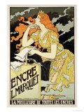 Reproduction of a Poster Advertising "Marquet Ink," 1892 reproduction procédé giclée par Eugene Grasset
