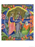 Historiated Initial "E" Depicting St. John the Baptist Giclee Print by Don Simone Camaldolese
