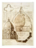 Plan, Section and Elevation of Florence Cathedral Giclee Print by Eugene Duquesne